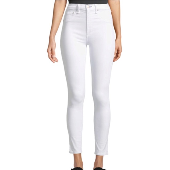 rag and bone high rise ankle skinny white